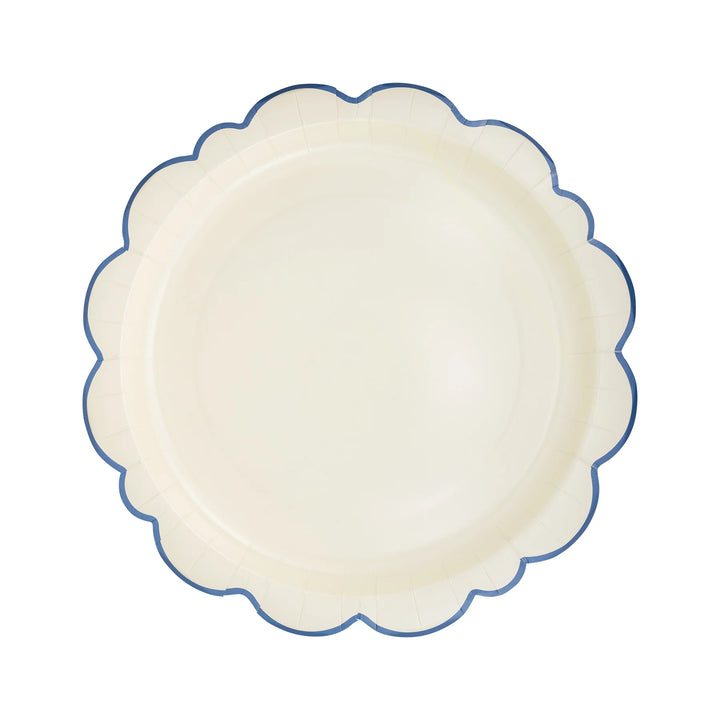 PRE-ORDER (26/09-02/10): Pembroke Cream with Blue Edge 12" Paper Plate