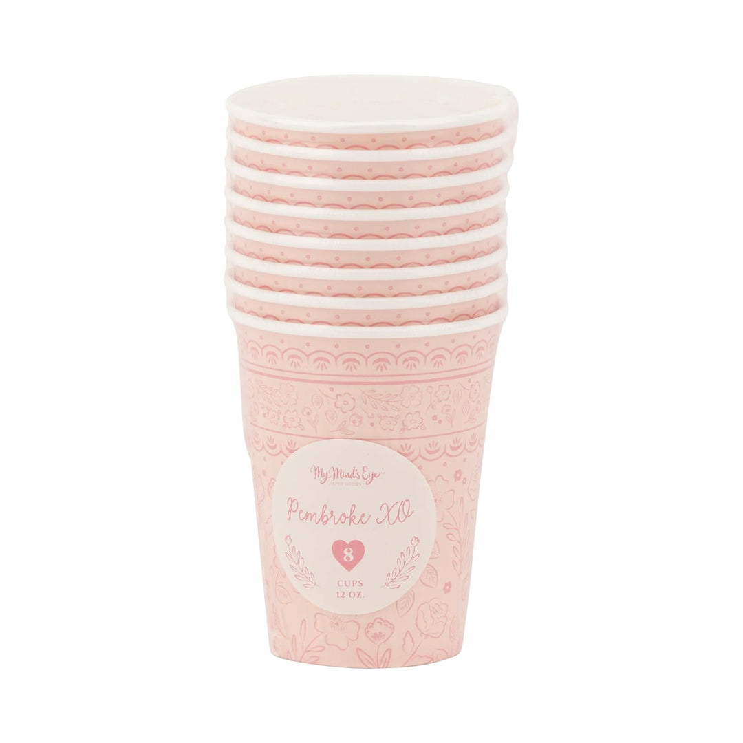 PRE-ORDER (6-8 Oct): Pembroke Pink Party Cups (set of 8)