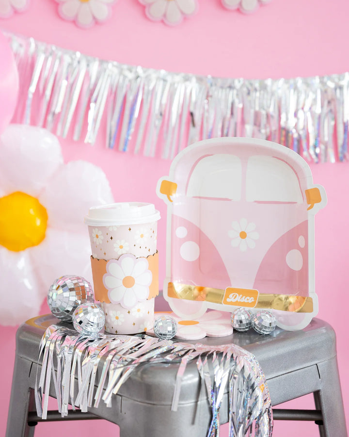 PRE-ORDER (26/09-02/10): Disco Daisy Van Shaped Paper Plate