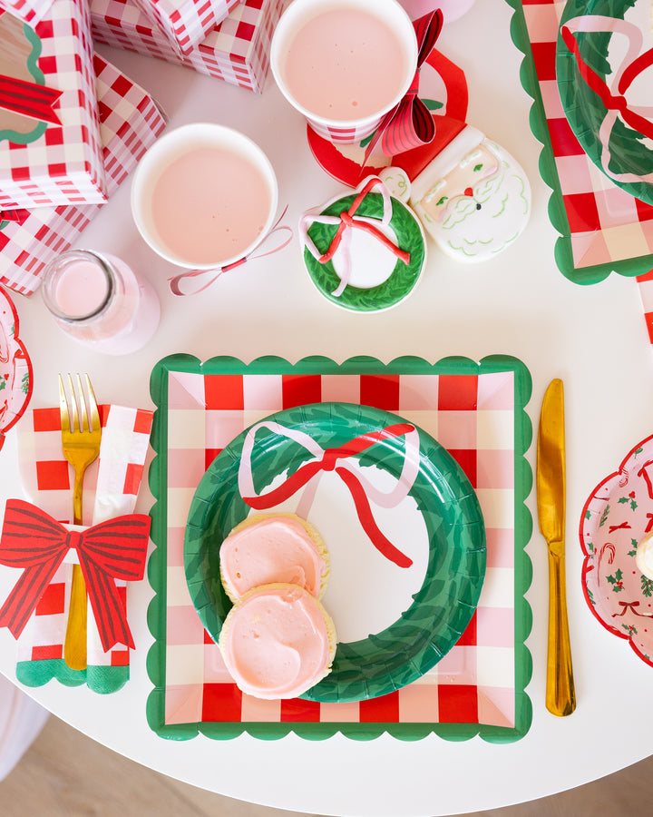 PRE-ORDER (26/09-02/10): Plaid Scalloped Edge Plate 10"