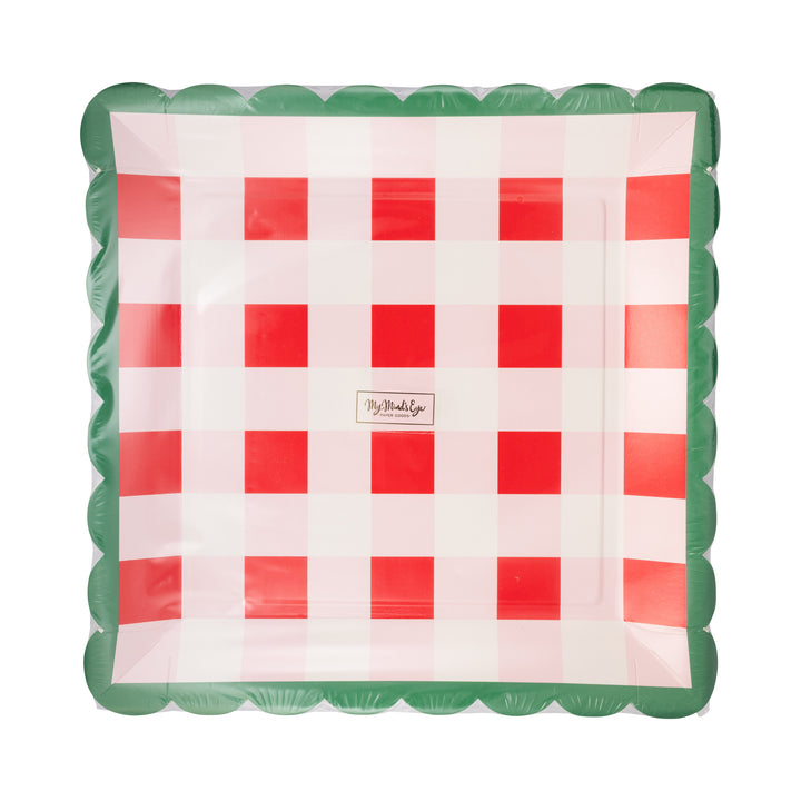 PRE-ORDER (26/09-02/10): Plaid Scalloped Edge Plate 10"