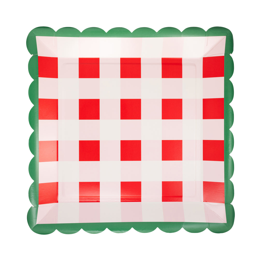 PRE-ORDER (26/09-02/10): Plaid Scalloped Edge Plate 10"