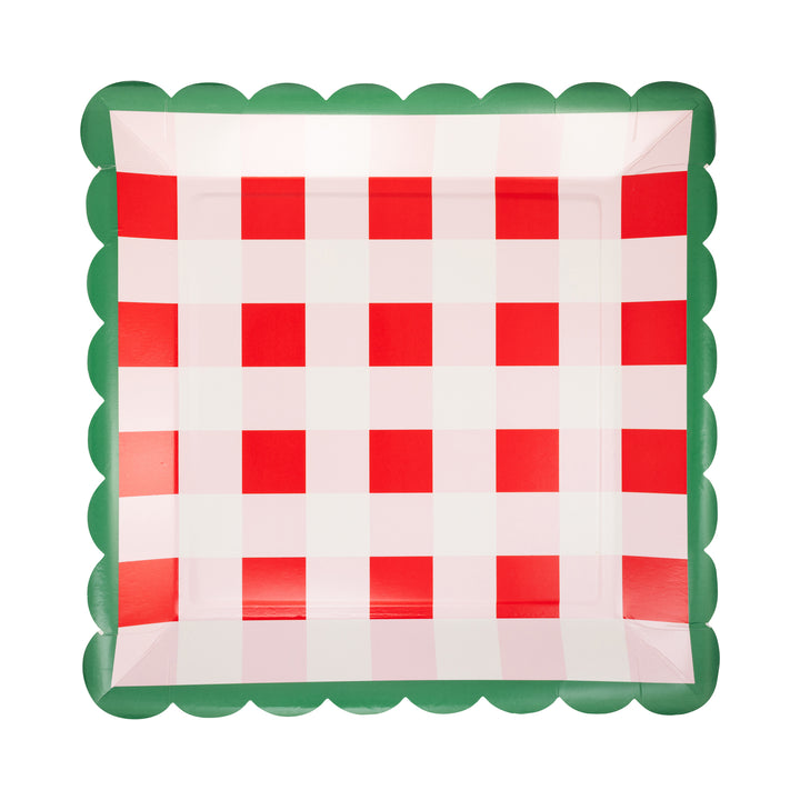 PRE-ORDER (26/09-02/10): Plaid Scalloped Edge Plate 10"