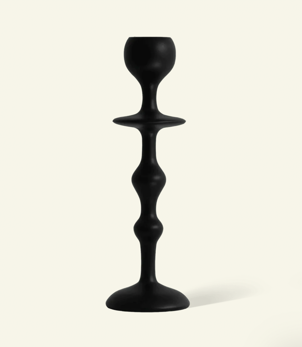 Infinity Candle Holder - Black Medium