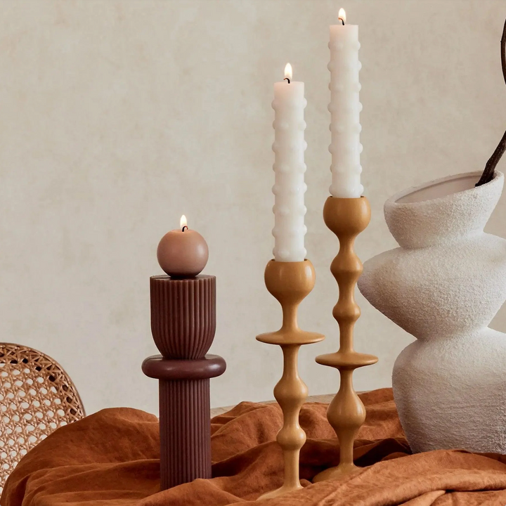 Infinity Candle Holder - Mustard Large