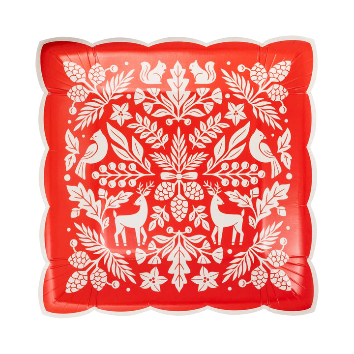 PRE-ORDER (6-8 Oct): Festive Woodland Paper Plate (3 options)