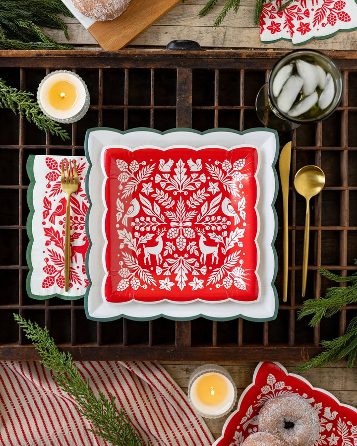 PRE-ORDER (6-8 Oct): Festive Woodland Paper Plate (3 options)