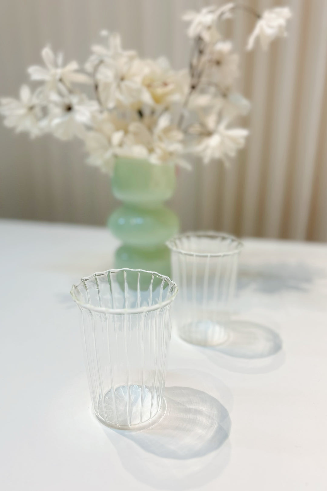 Wavy Rim Glass Cup