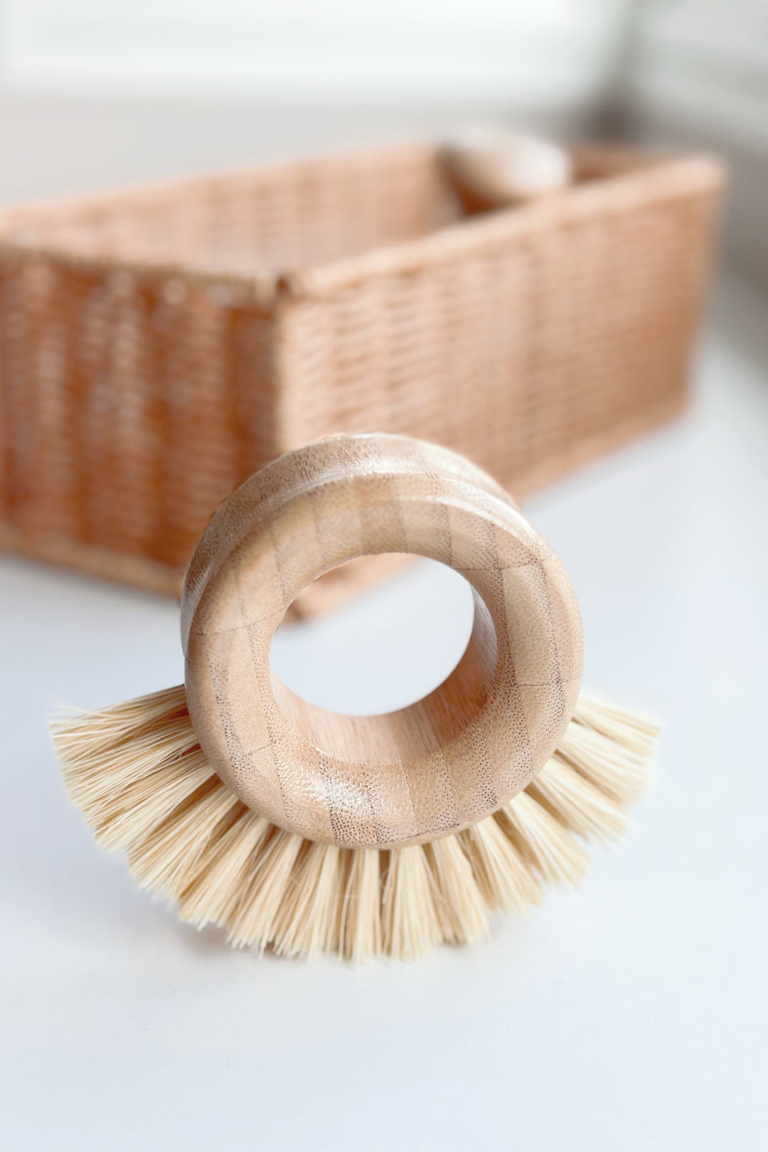 Round Bamboo Handle Eco Scrubber