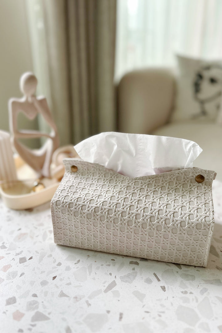 PRE-ORDER (29/09-04/10): Embossed Woven Faux Leather Tissue Paper Cover
