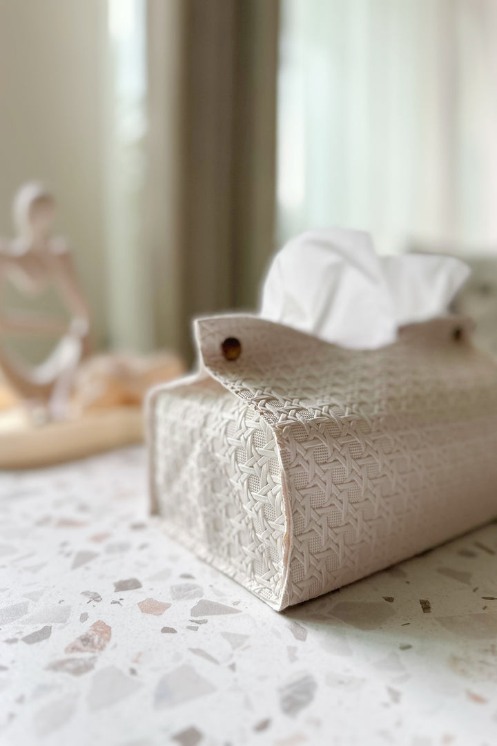 PRE-ORDER (29/09-04/10): Embossed Woven Faux Leather Tissue Paper Cover