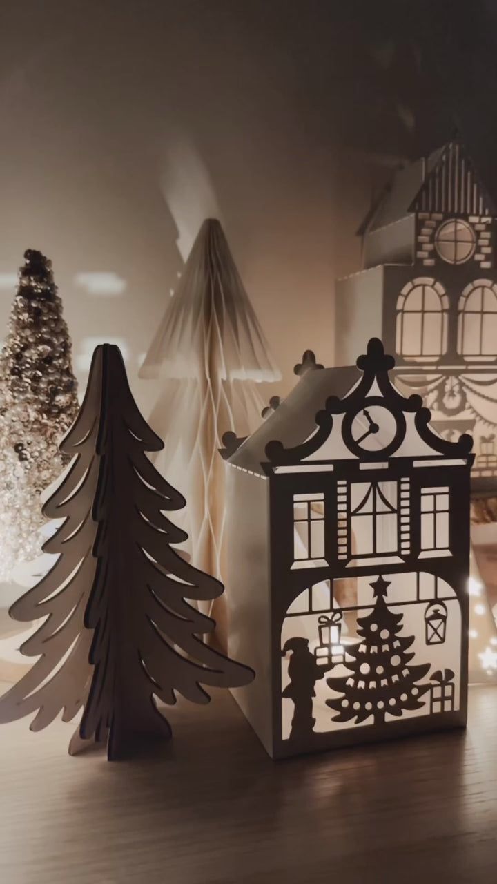 Whimsical Christmas Village Tealight Houses (4 options)