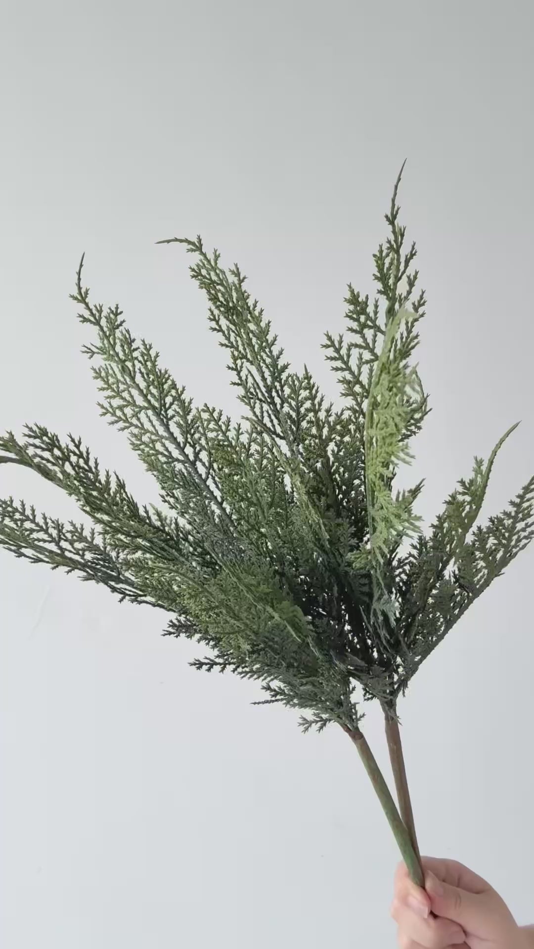 Real-Touch Flat Juniper Cypress Faux Branch