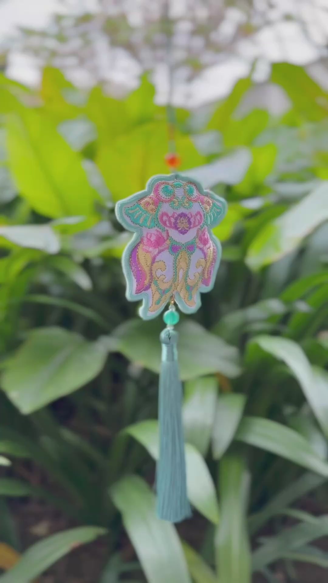 Twin Koi Blessings Tassel Charm