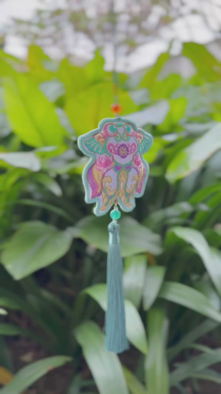 Twin Koi Blessings Tassel Charm