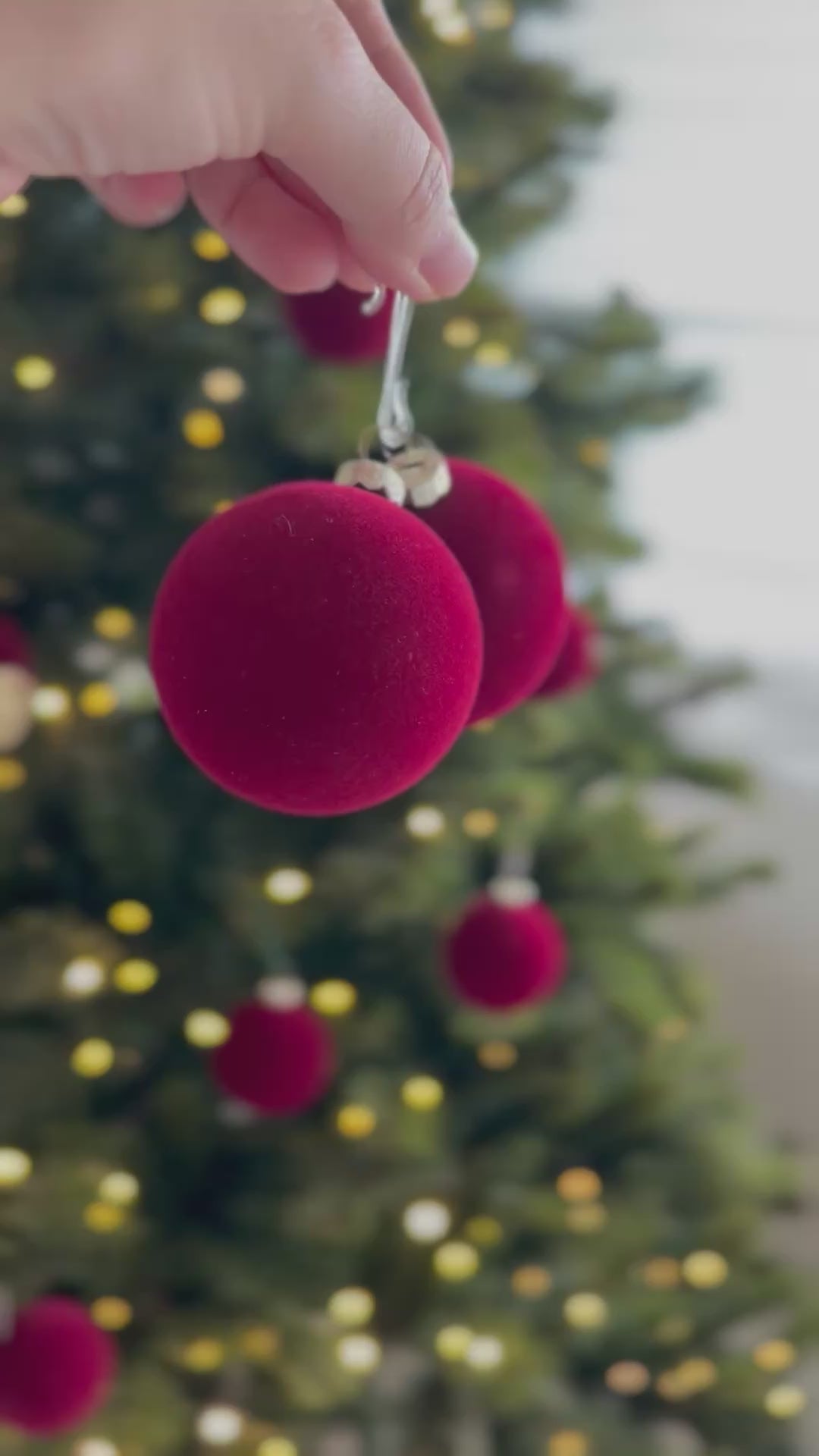 PRE-ORDER (26-28 Nov): Deep Red Matt Elegance 6cm Bauble Set (set of 12)