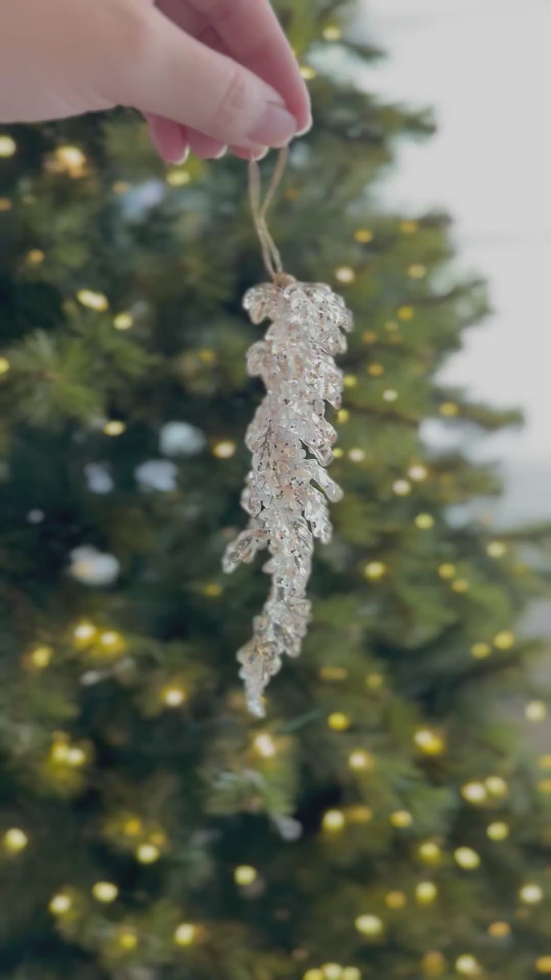 Gilded Leaf Cascade Ornament