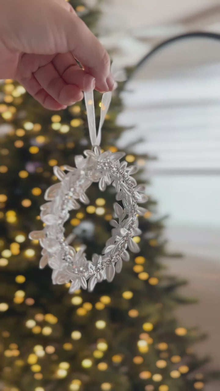 Silver Frost Wreath Ornament