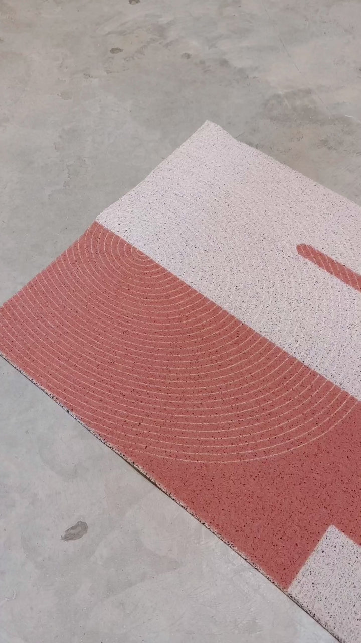Terracotta Abstract PVC Doormat