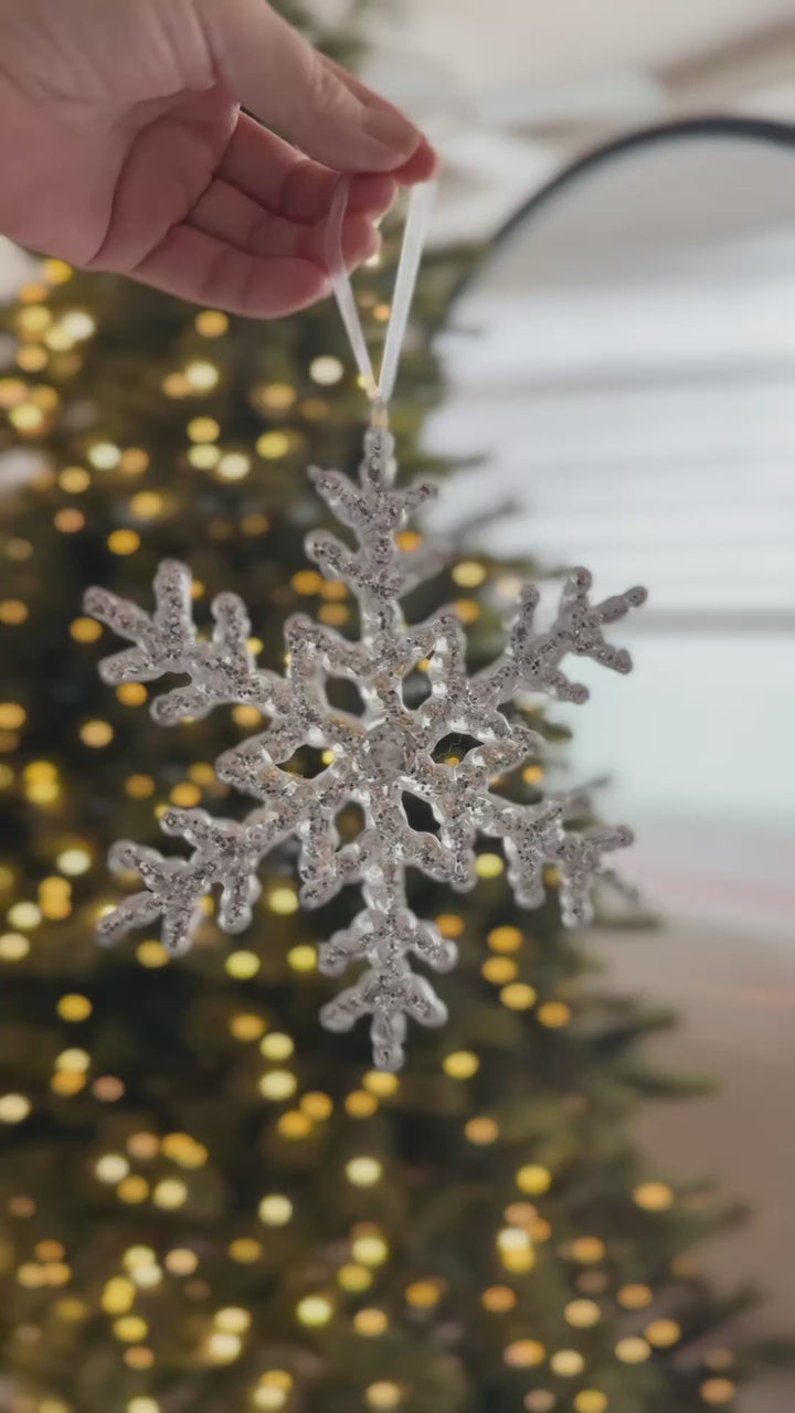 Silver Frost Large Snowflake Ornament
