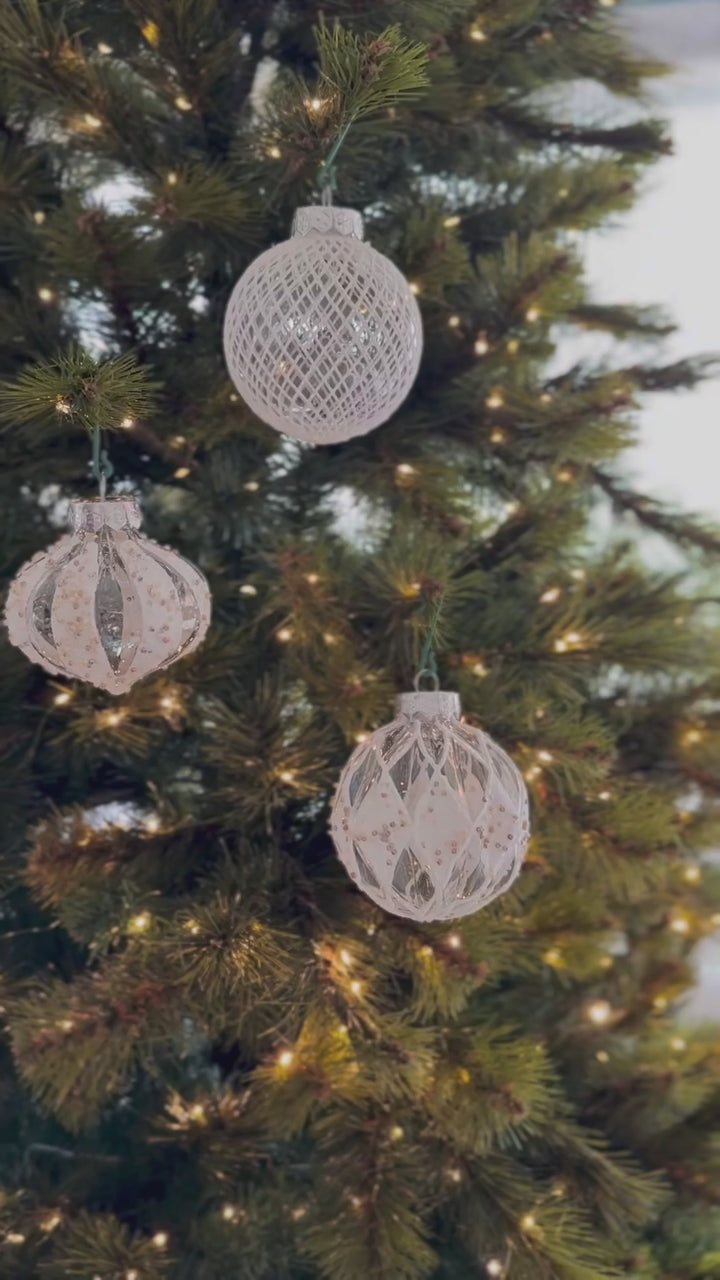 PRE-ORDER (17-23 Oct): Frosted Elegance 8cm Bauble Set (set of 9)