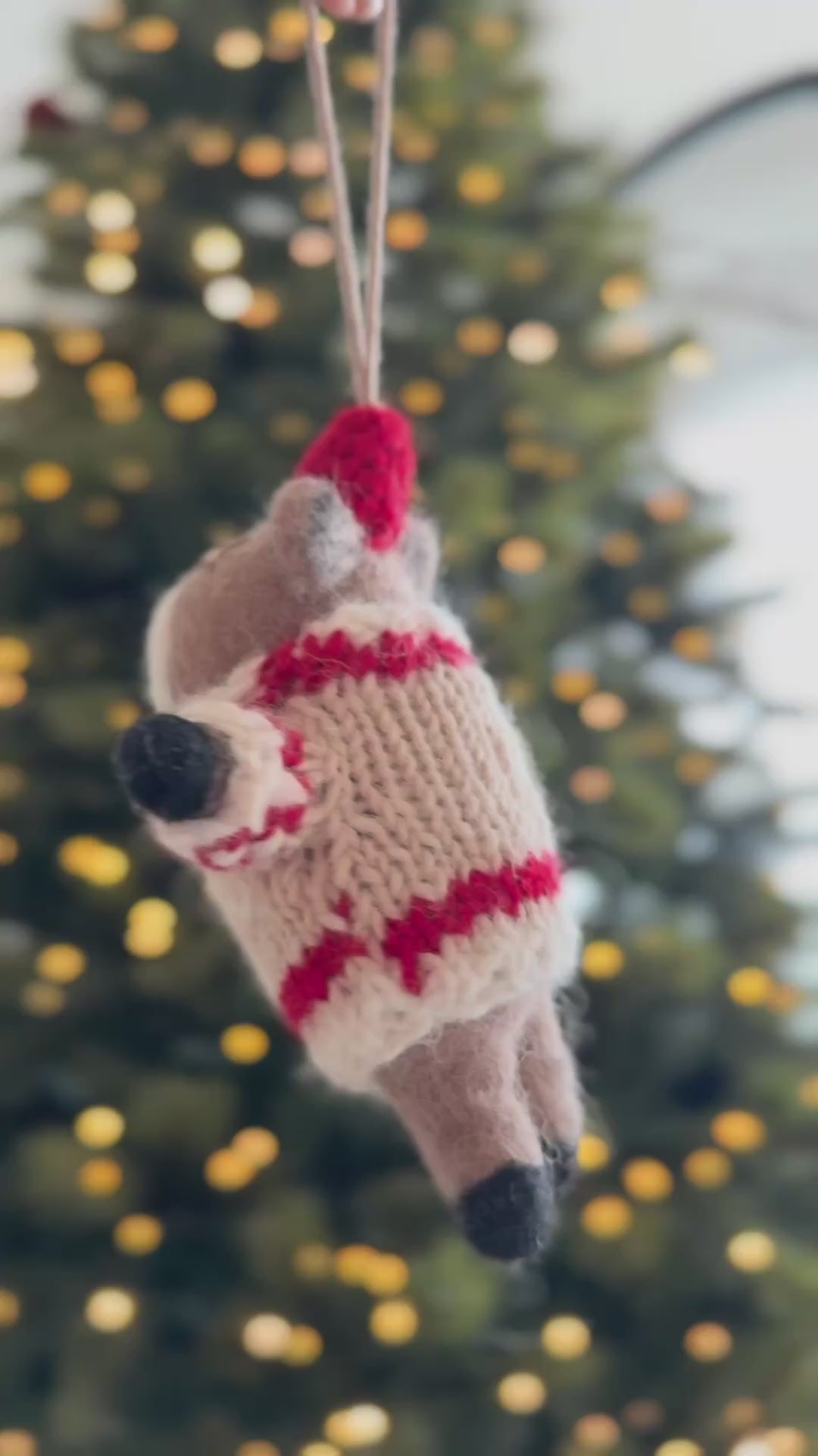 Cosy Jumper Bear Wool Felt Ornament