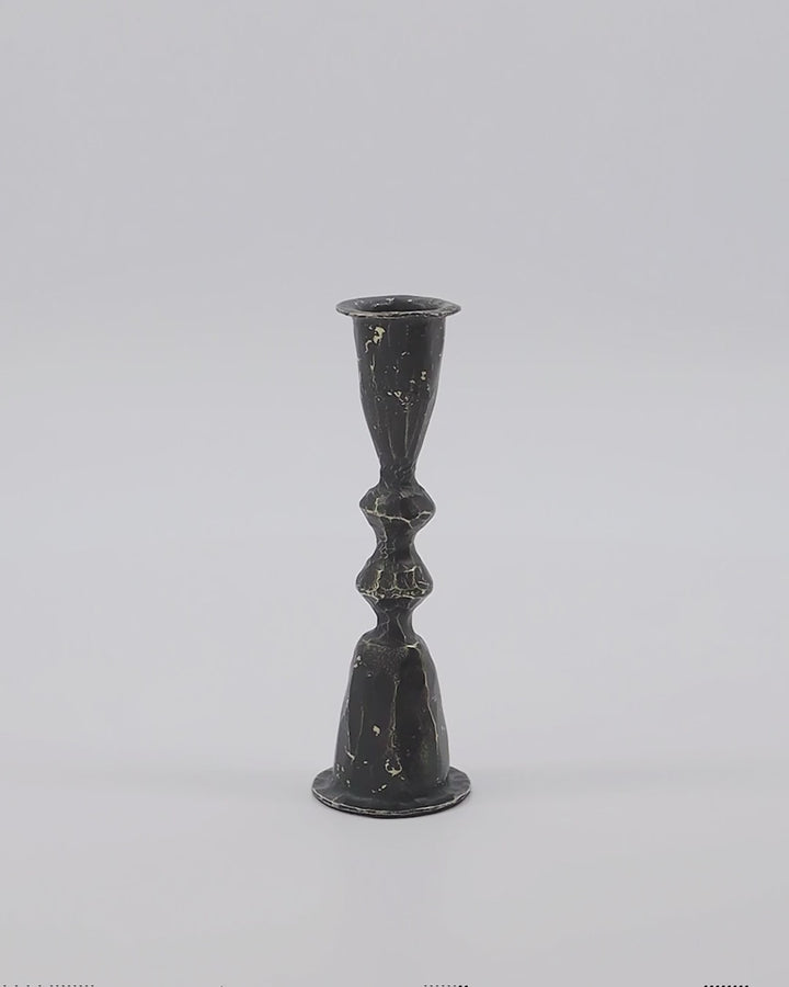Mero Black Candle Stand - Tall