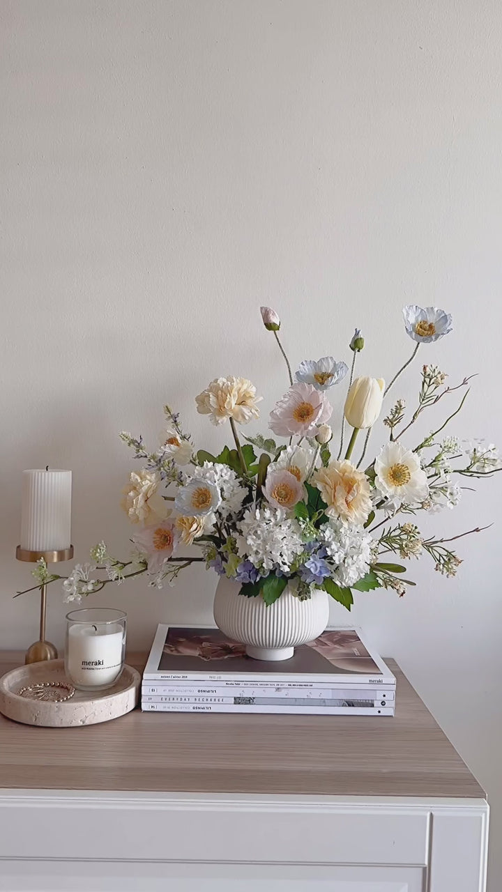 Serene Pastel Blossoms In The Pot (1 sided)
