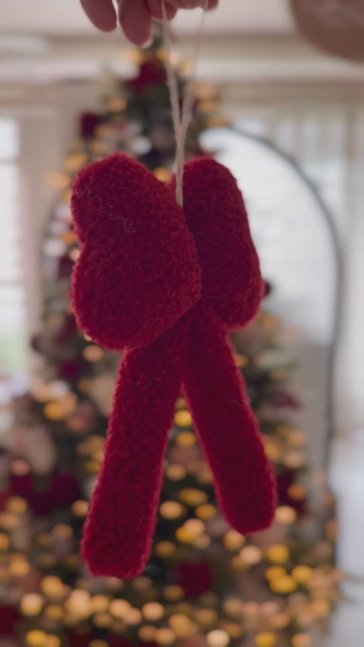 Noël Teddy Bow Ornament Set (Set of 2)