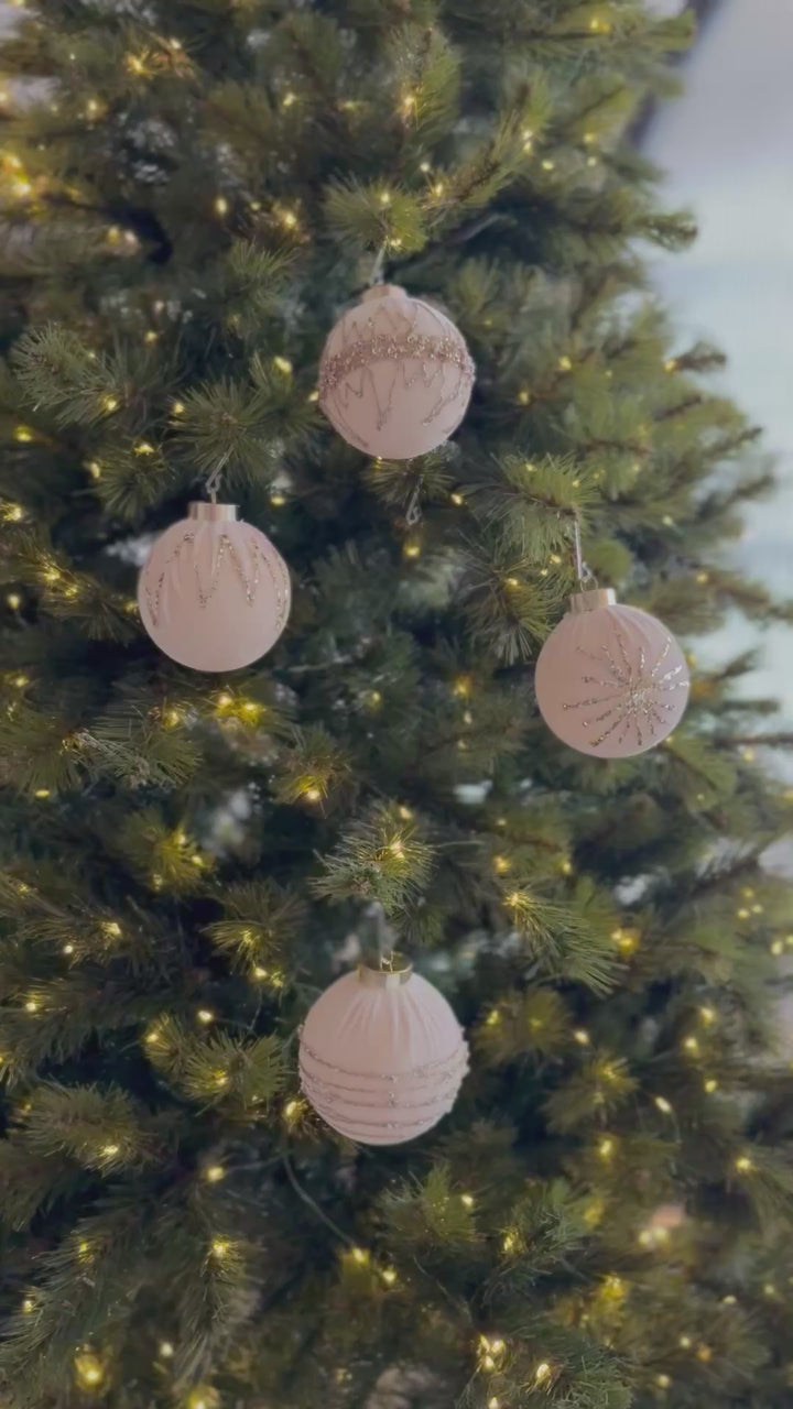 Champagne Luxe Bauble Set (Set of 4)
