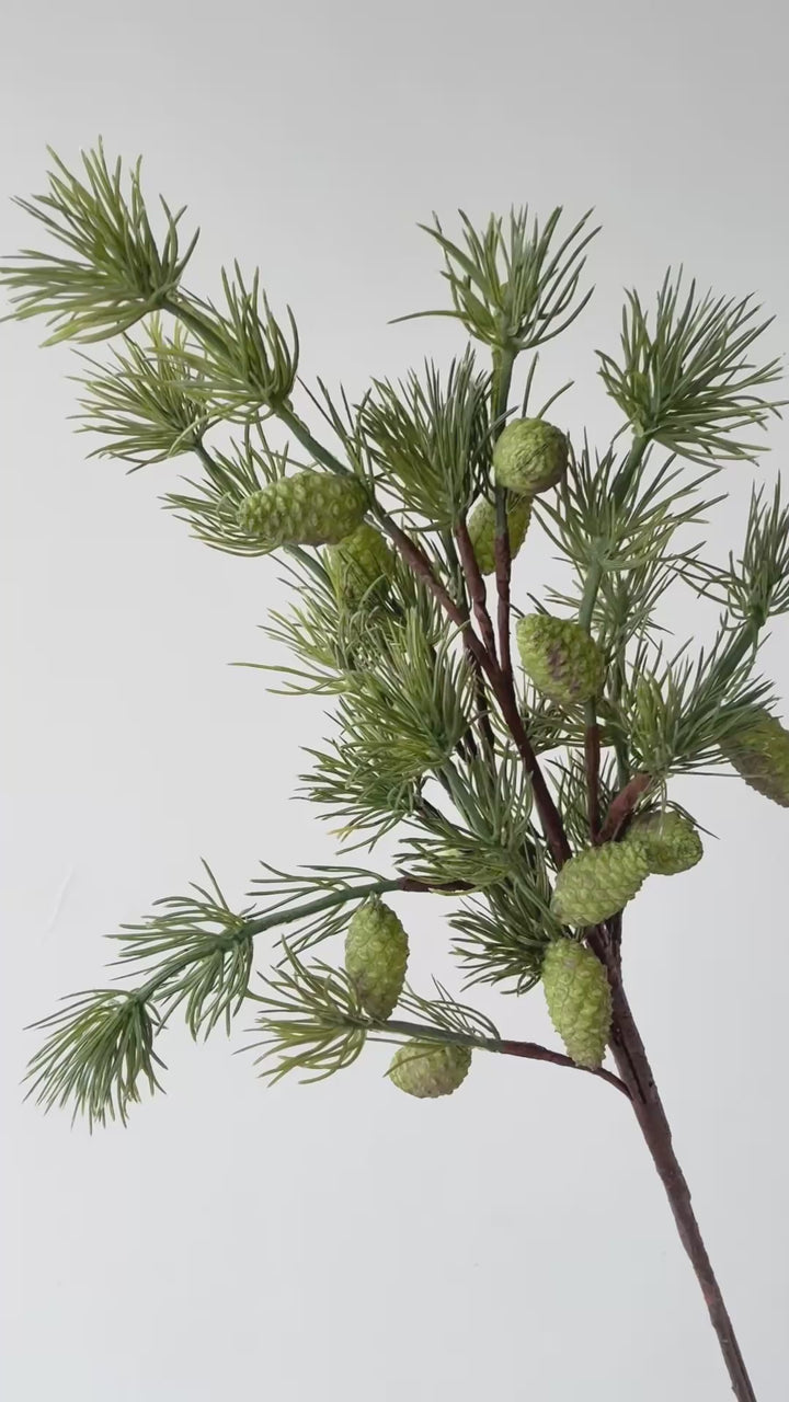 Pine Cone Faux Branch