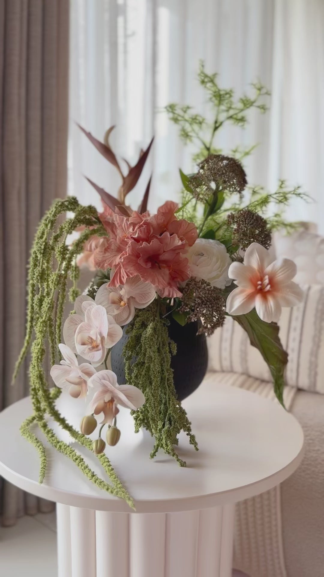 Verdant Peach Cascade In The Vase (2-sided)
