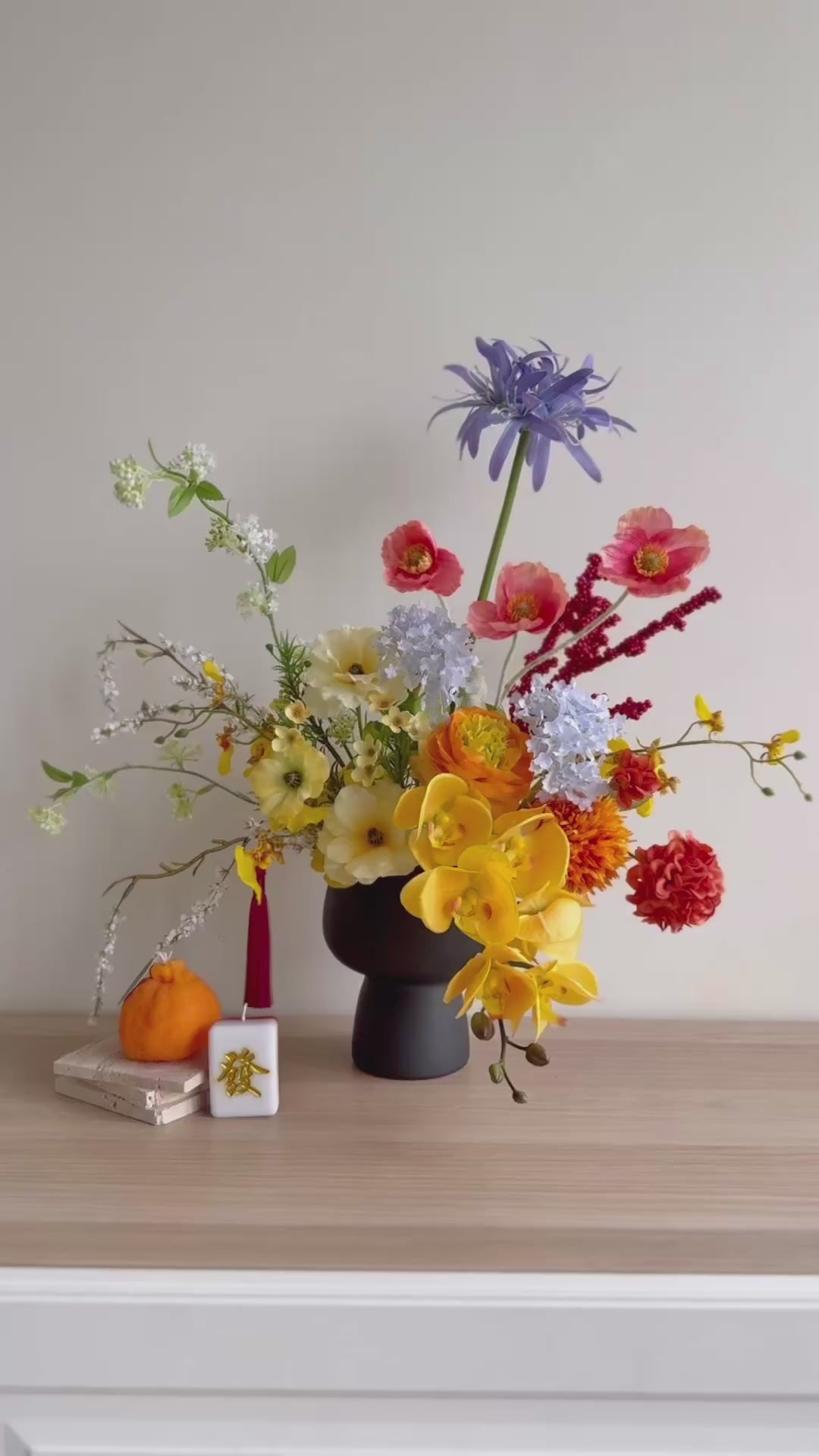 鸿运当头 Radiant Fortune Floral In The Pot (1-sided)