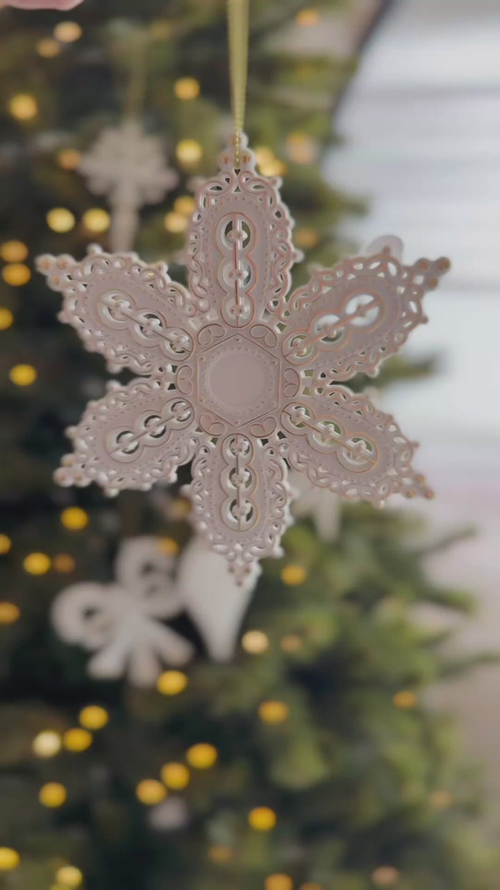 Golden Icing Christmas Ornament Set (set of 6)