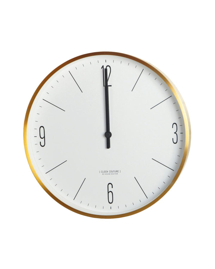 White and Gold Wall Clock
