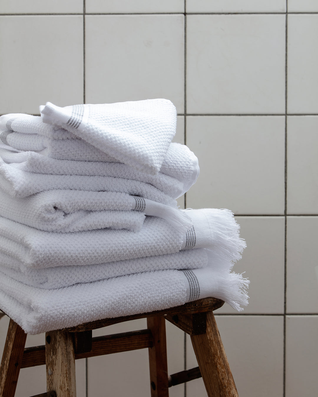 Grey Stripes Organic Cotton Towel Set
