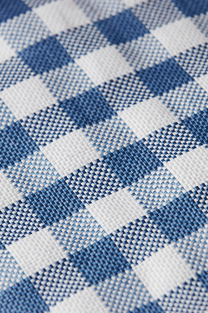 Blue Check Shopper Bag