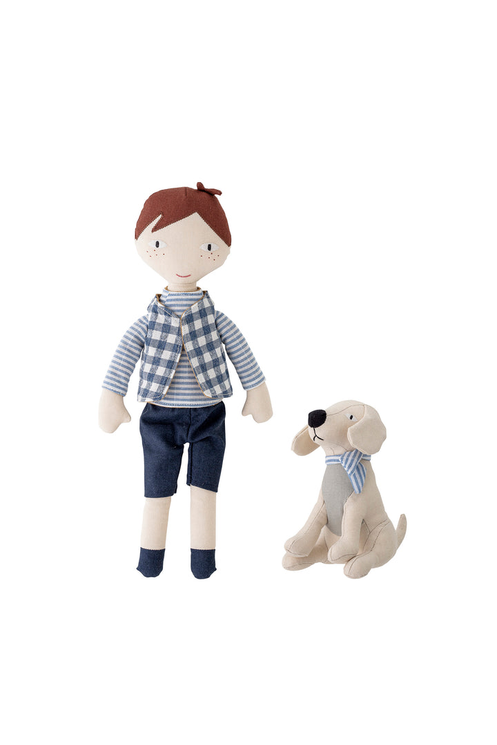 Boy and Doggie Friends