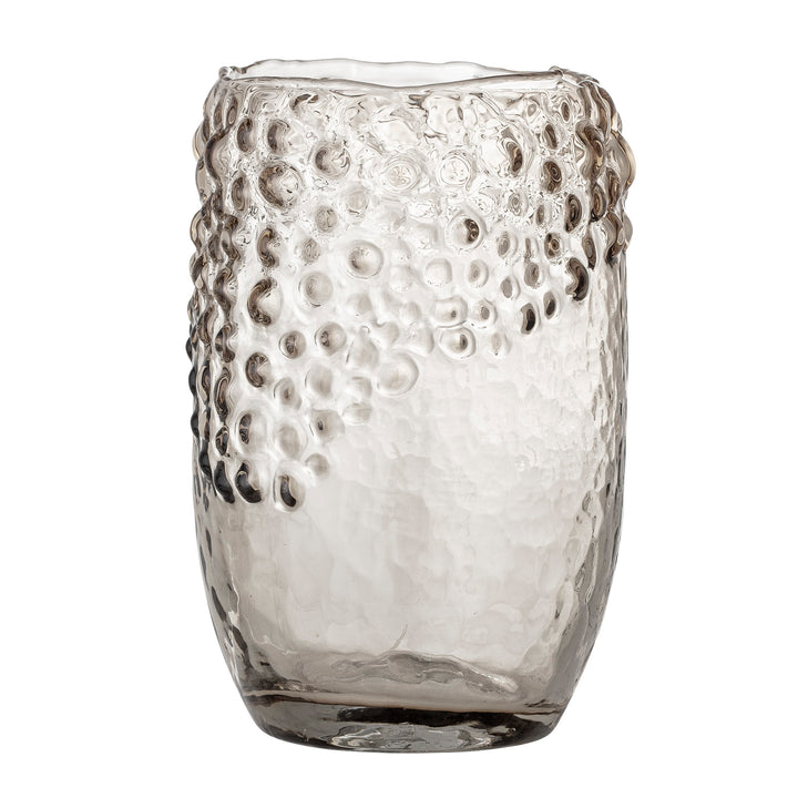 Uneven Dotted Brown Glass Vase