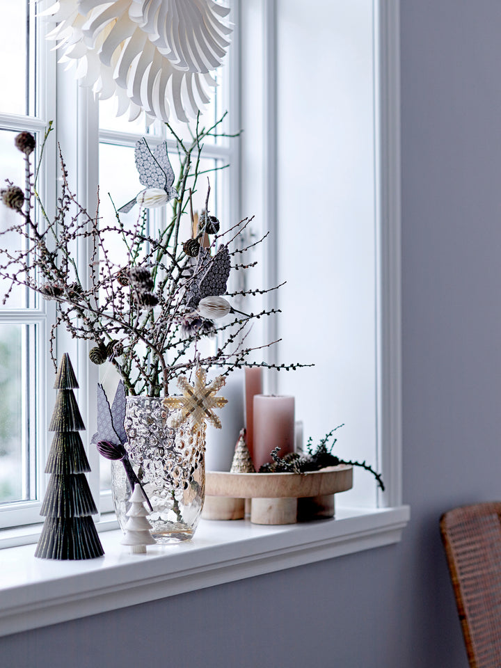 Uneven Dotted Brown Glass Vase