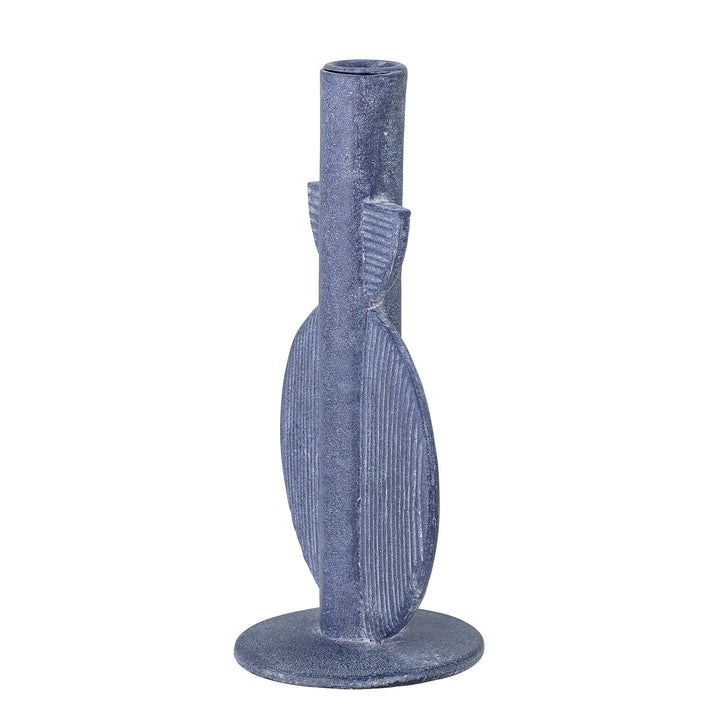 Bess Blue Polyresin Candlestick Sunrise