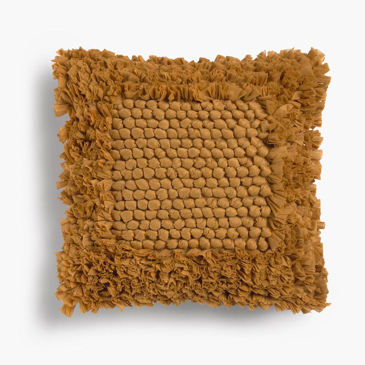 Aqsa Mustard Large Square Cushion Cover