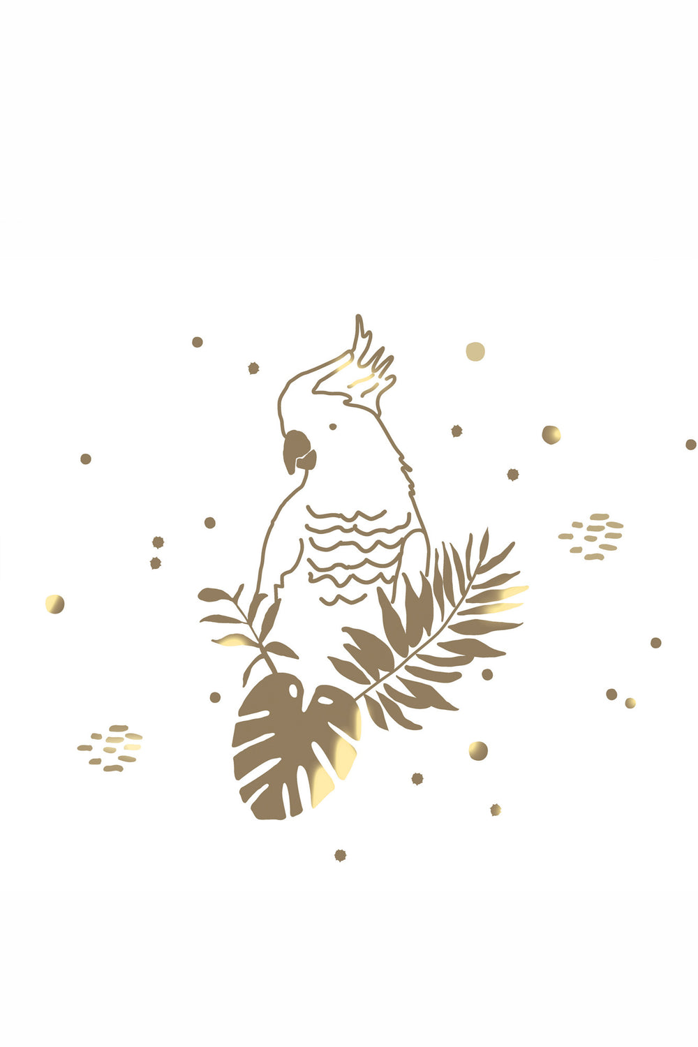 Golden Parrot Vinyl Sticker, Decor, MIMI' lou - 3LittlePicks