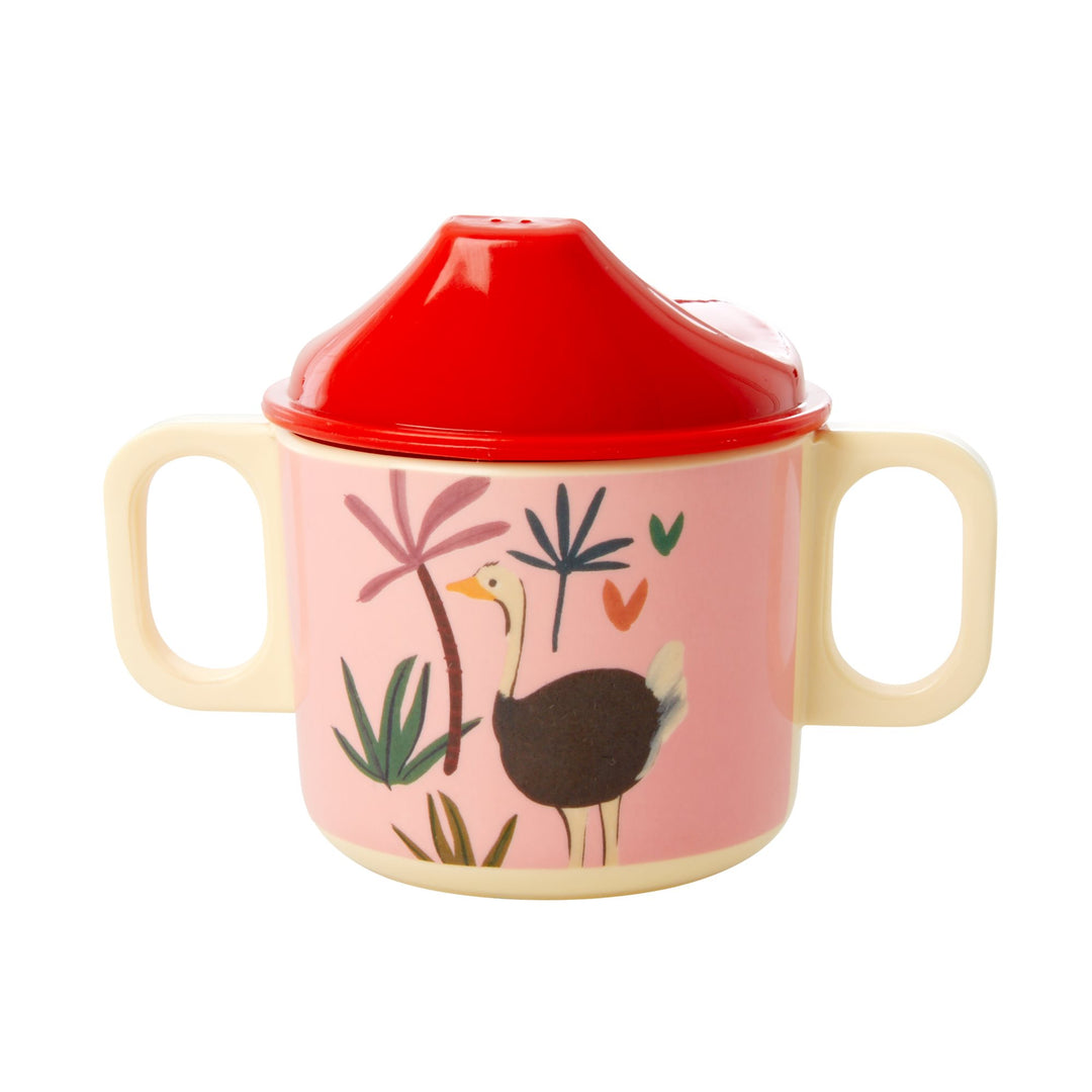 Jungle Animal 2-Handle Baby Cup Pink