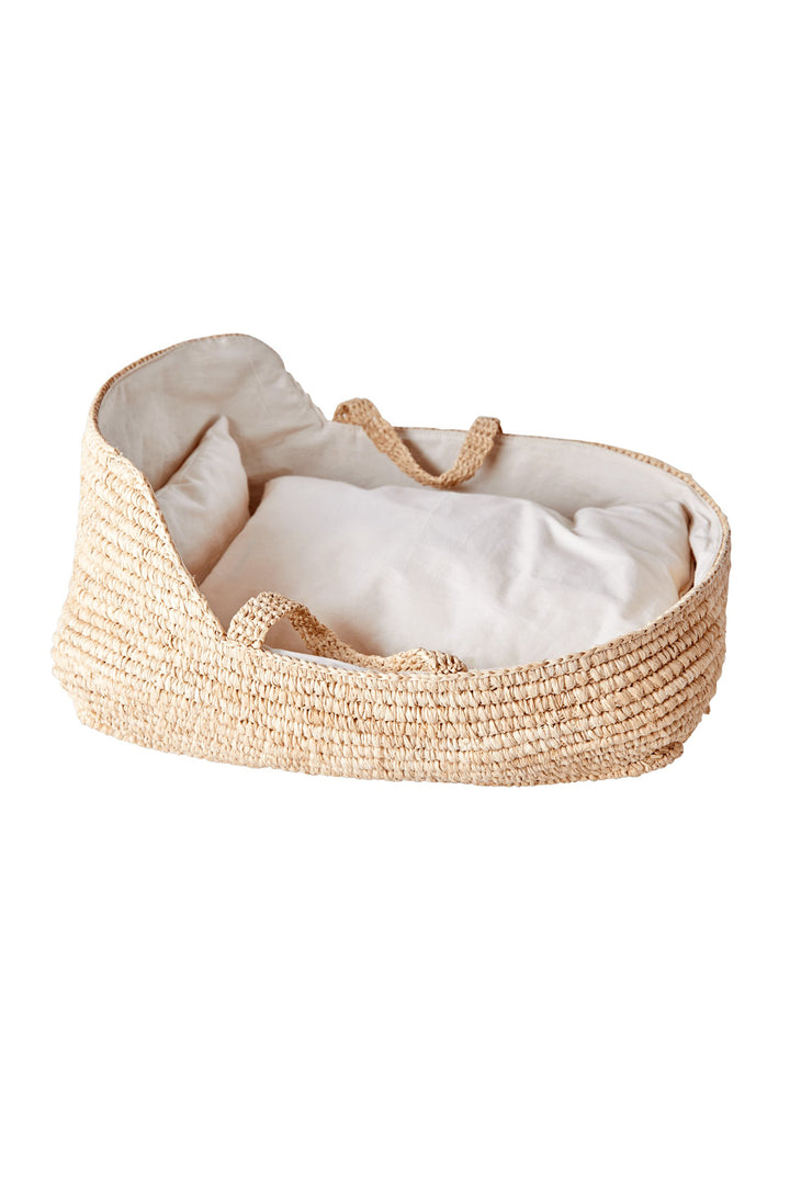 Small Raffia Doll Lift with Pillow and Duvet