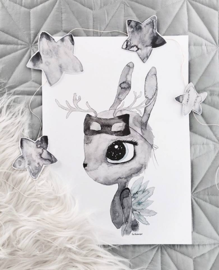 Deer, Decor, By Christine Hoel - 3LittlePicks