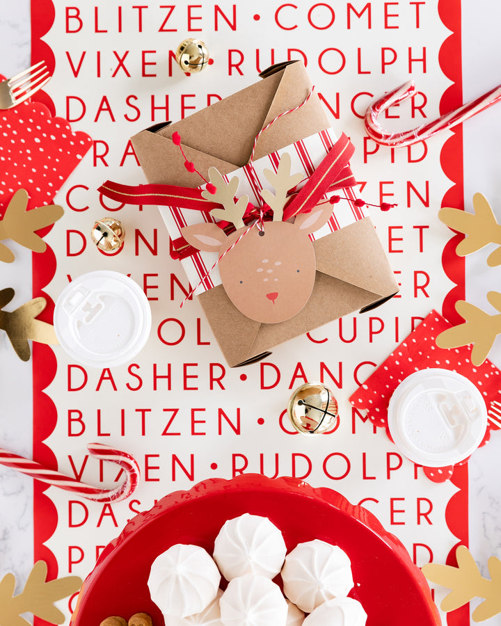 Dear Rudolph Reindeer Over-Sized Tags