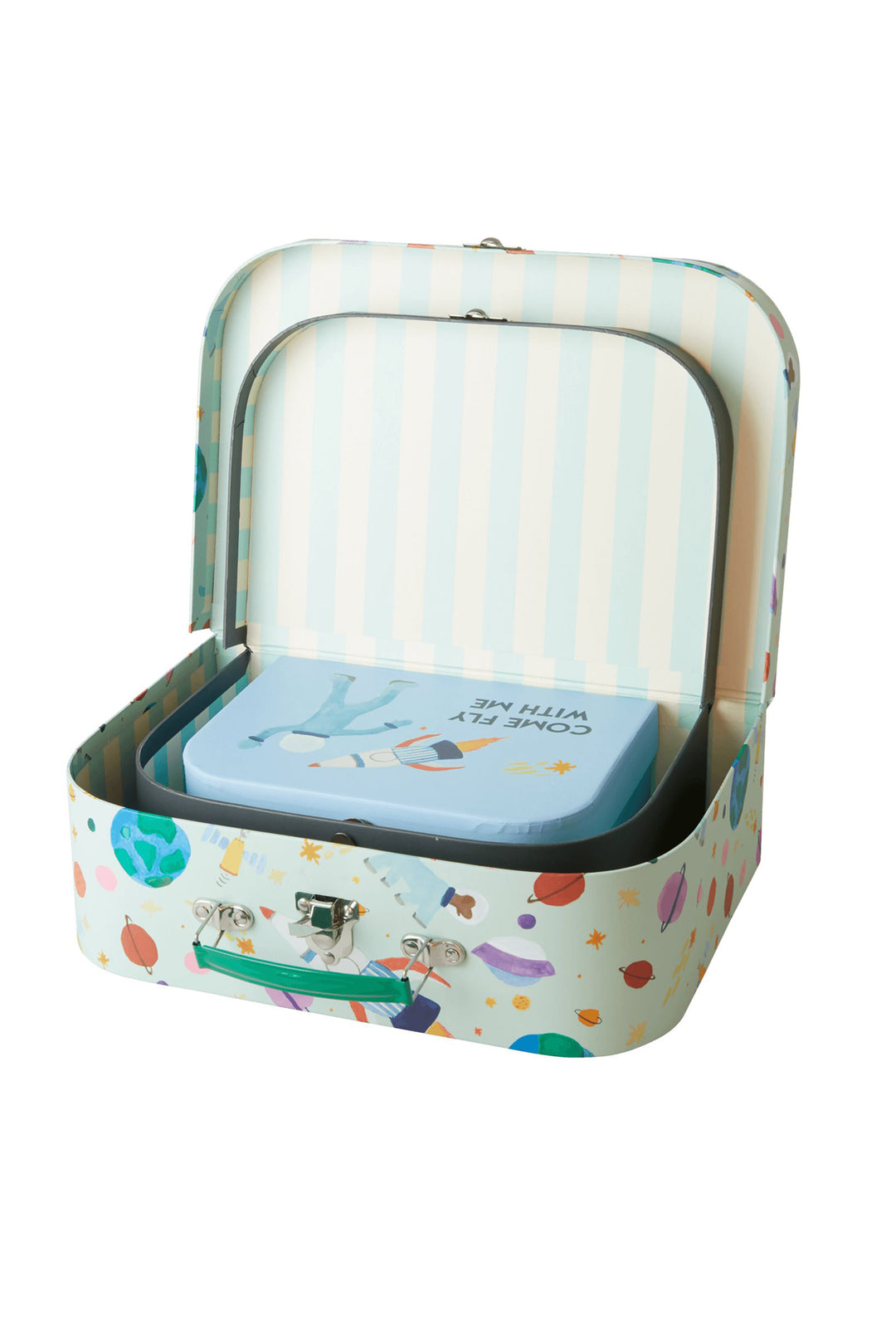 Space Print Kids Cardboard Suitcase