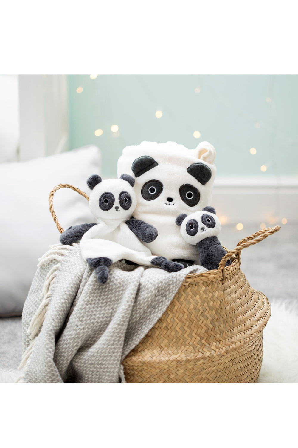 Panda Soft Fleece Baby Blanket, Cushion, Sass & Belle - 3LittlePicks