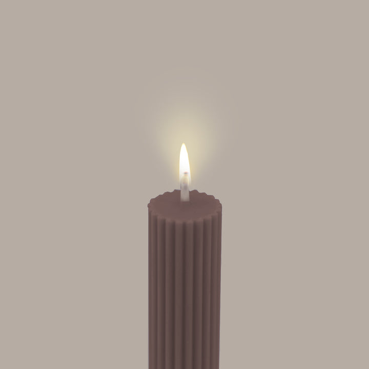 Column Pillar Candle Duo - Beige